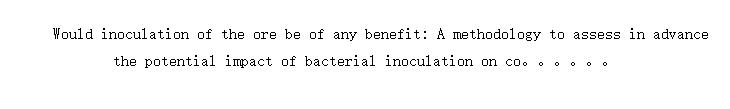 Would inoculation of the ore be of any benefit: A methodology to assess in advance the potential impact of bacterial inoculation on copper bioleaching processes