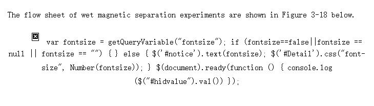 Flow sheet of experiments