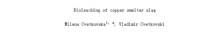 Bioleaching of copper smelter slag