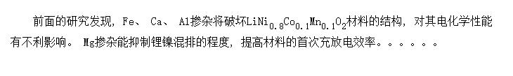 Cr MgLiNi<SUB>0.</SUB><SUB>8</SUB>Co<SUB>0.1</SUB>Mn<SUB>0.1</SUB>O<SUB>2</SUB>о