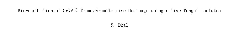 Bioremediation of Cr(VI) from chromite mine drainage using native fungal isolates