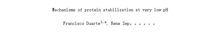 Mechanisms of protein stabilization at very low pH