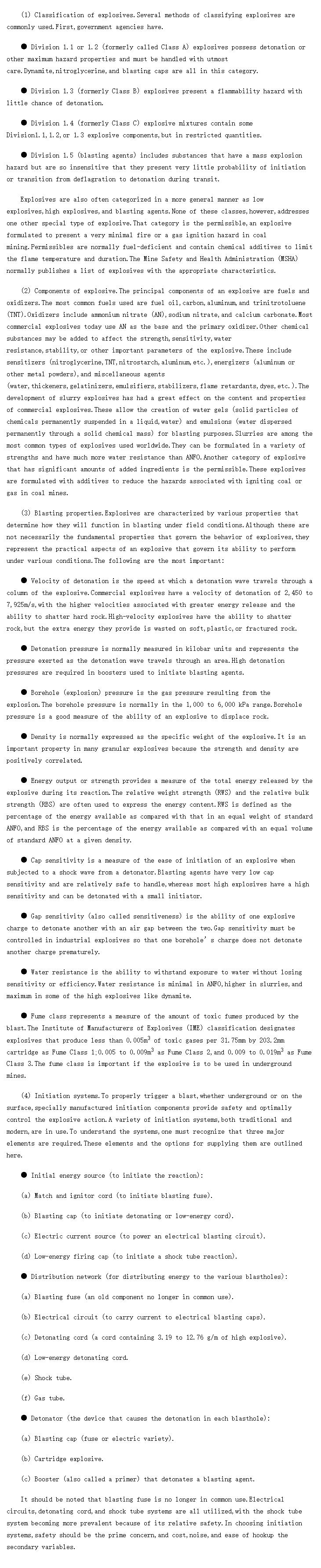 Properties of explosives (ը)