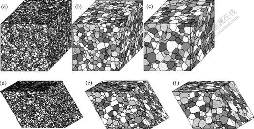三维Monte Carlo法模拟不同点阵类型的晶粒长